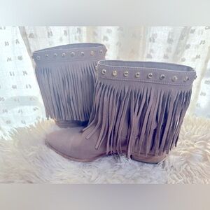 Michael Kors Fringe Studded Bootie’s size 8 1/2 slight signs of being well loved